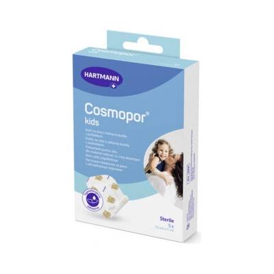 HARTMANN Cosmopor Kids dětská sterilní náplast 7,5 × 5 cm 5 ks