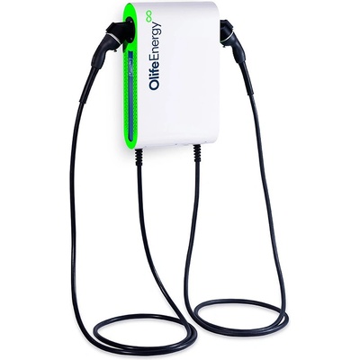 OlifeEnergy Wallbox DoubleBox SMART 2x Type2 rovný kabel 3m 400 V AC 22 kW 32 A – Hledejceny.cz