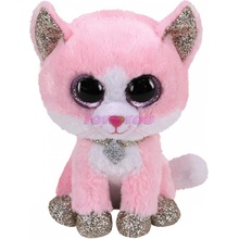 Ty Beanie Boos FIONA růžová kočka medium 6˝ 15 cm