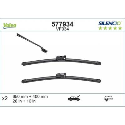 Valeo Silencio Flat Blade set 650+400 mm VA 577934