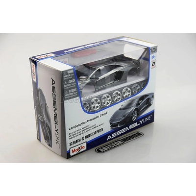 Maisto Kit Lamborghini Aventador model ke skládání šedá 1:24