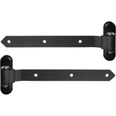 LOCINOX 3DW HDG 350 – oceľové pánty pre drevené krídlové brány a bránky, pozinkované, čierne, dĺžka 360 mm