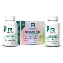 Reflex Nutrition Nexgen Pro 90 kapsúl + Reflex Nutrition Omega 3 90 kapsúl + Reflex Nutrition Bisglycinát horčíka 90 kapsúl