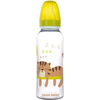 Canpol babies 59/200 láhev s potiskem Afrika 250ml žirafa růžová