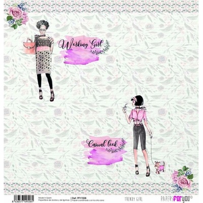 Scrapbookový papír TRENDY GIRL - Scrap paper TRENDY GIRL