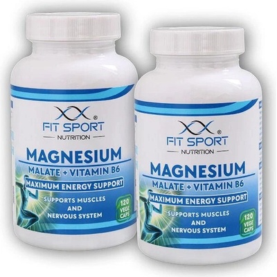 FitSport Nutrition Magnesium Bisglycinate + Vitamin B6 2 x 120 vege kapsúl