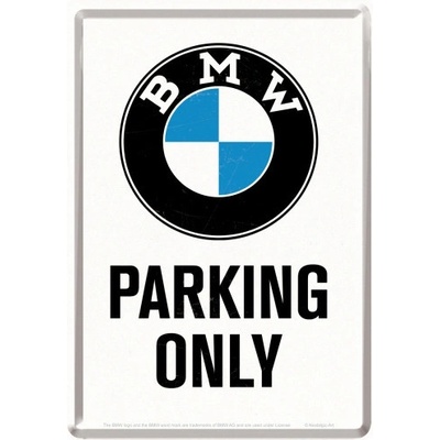 NOSTALGIC ART cedule BMW Parking Only Small white