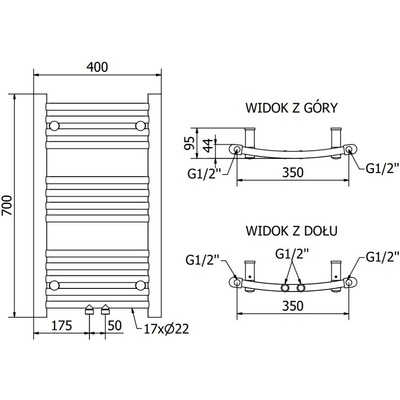 Mexen Ares W102-0700-400-00-70 700 mm x 400 mm čierny