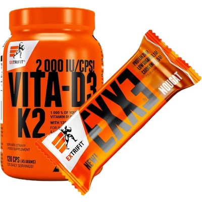 Extrifit Vita-D3K2 2000 IU 120 kapslí