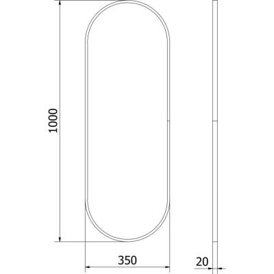 Mexen Loft 100 x 35 cm 9851-100-035-000-50
