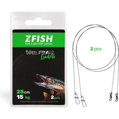 ZFISH Lanko Wolfram Leader 25cm 15kg 2ks – Hledejceny.cz