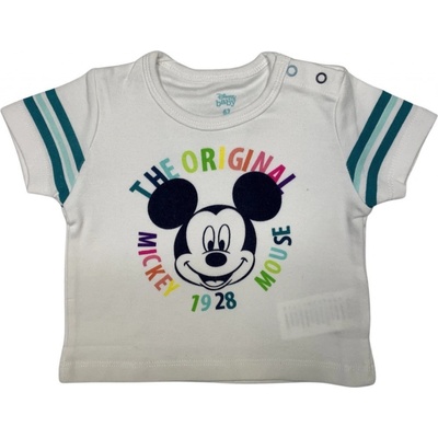 Detské tričko s krátkym rukávom Mickey Mouse biele