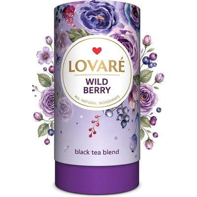Lovaré WILD BERRY černý sypaný čaj s příchutí 80 g
