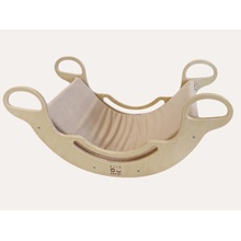 Montessori ELIS DESIGN Poťah na hojdačku 6in1 smile s elastanom sivá