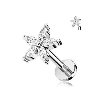 Šperky4U Labreta cartilage piercingkytička LB0035ST-1208
