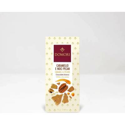 Domori Anthology biela čokoláda s kakaom Criollo a s karamelom a pekanovými orechmi 75 g