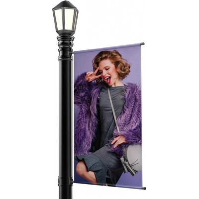 A-Z Reklama CZ Jednoramenný venkovní systém Street Banner pro uchycení banneru na sloup, 800 mm FLAGBANSGL-XL