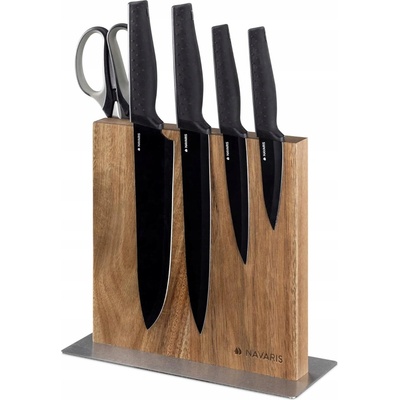 DRŽÁK NA STOJAN NA NOŽE OBOUSTRANNÝ MAGNETICKÝ DŘEVĚNÝ BLOK BAMBUS 25X23 CM – Hledejceny.cz