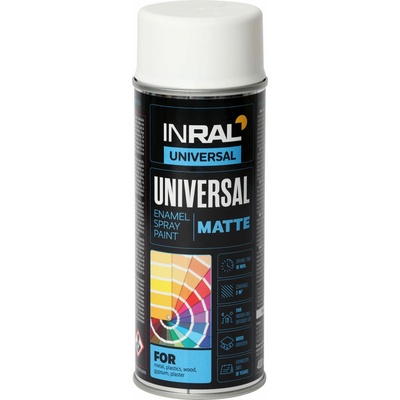 TEGRA INRAL univerzálny email v spreji 400 ml – matná biela (RAL 9010)