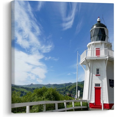 Obraz majáku Akaroa, Nový Zéland, jednodílný 70x70 cm