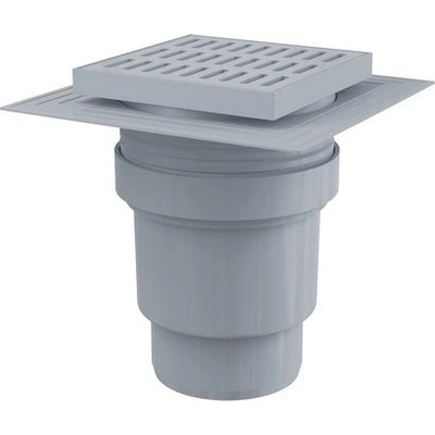 Alcadrain Podlahový prívod 150 × 150/110 mm rovný, mriežka APV11