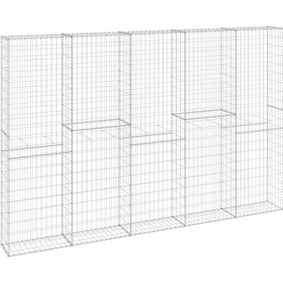 zahrada-XL Gabionová zeď s víky pozinkovaná ocel 300 x 30 x 200 cm