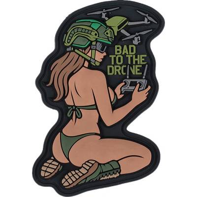 Gumová nášivka 101 Inc Bad to the Drone - farebná