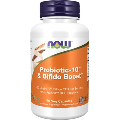 Now Foods Probiotické kapsle Probiotic-10 & Bifido Boost 90 kapslí