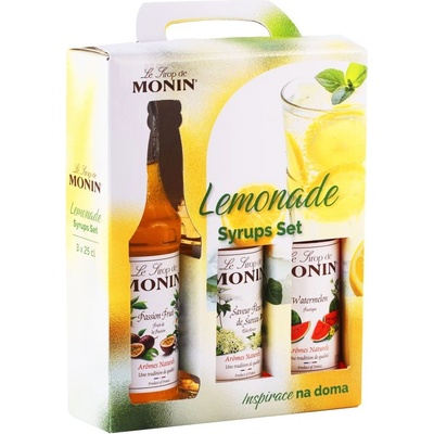 Monin Lemonade Marakuja sirup / Bezinka sirup / Meloun vodní sirup 3 x 0,7 l