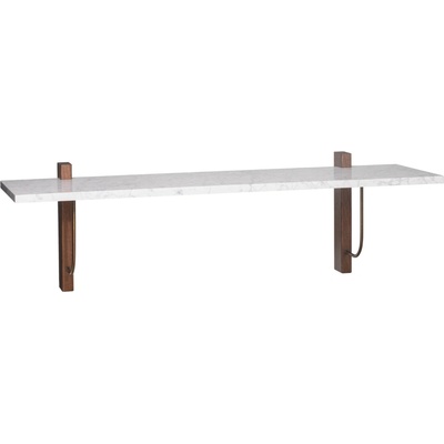 Audo Bílá mramorová nástěnná police Corbel 100 x 45 cm