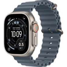 Apple Watch Ultra 3 (2025) 49mm Prírodný titán s oceľovo modrým oceánskym remienkom MEWH4QC/A