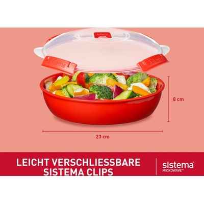 Sistema Microwave Kulatá miska 1,29 l červená