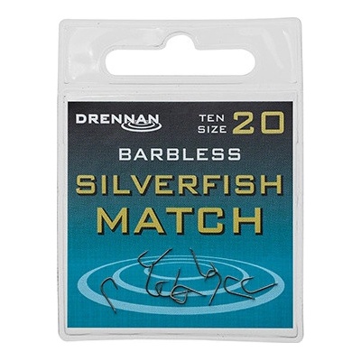 Drennan bez Protihrotu Silverfish Match Barbless vel.20 10 ks