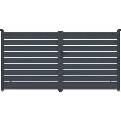 Brána G21 Reno 350x176 cm dvoukřídlá, antracitová