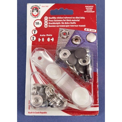 Auto-Moto cvoky - tmavo hnedá - priemer 1,5 cm - 10 ks