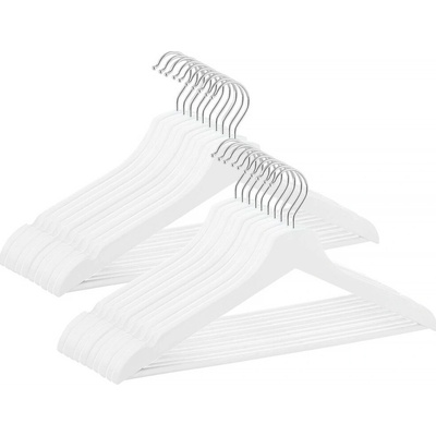 SPRINGOS dřevěná ramínka 42,5 cm bílá 20 ks HG0059 – Hledejceny.cz