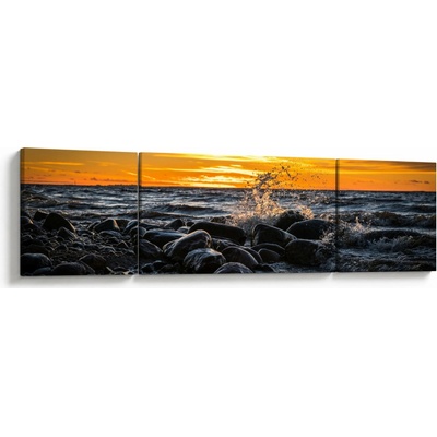 Obraz moře, třídílný 170x50 cm
