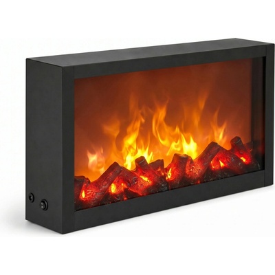 Twilux ELEKTRICKÝ KOVOVÝ DEKORAČNÍ KRB LED 10 x 41 x 25 cm DO INTERIÉRU ČERNÝ