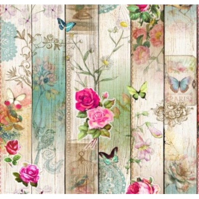 Obrus PVC MIS099, metráž, 20 m x 140 cm, vidiecky vintage štýl, IMPOL TRADE