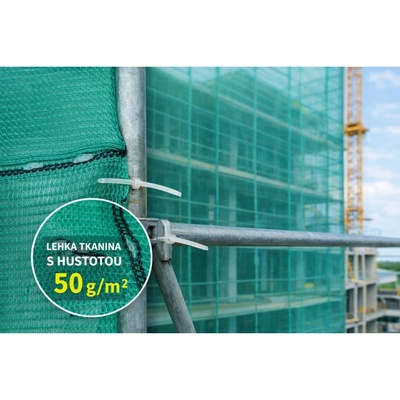 Ochranná síť na lešení 50 g/m² zelená