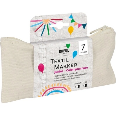 Kreul Fixky na textil sada 7 ks s peračníkom