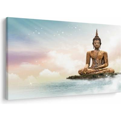 Obraz - Budha dozerajúci na zemi, jednodielne 90x60 cm