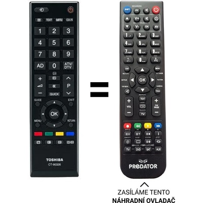 Dálkový ovladač Predátor Toshiba CT-90326 CT90326 – Hledejceny.cz