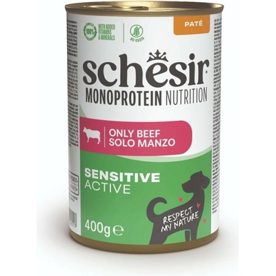 Schesir Dog Monoprotein Active Hovädzie paté 400 g