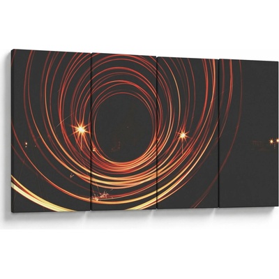 Obraz abstraktných liniek, štvordielne 160x80 cm