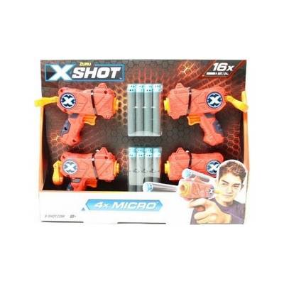 ZURU X-Shot Sada vystřelovačů šipek Excel Micro, sada 4 kusů, 16 kusů