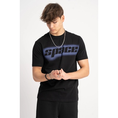 Reporter Young tričko s potiskem Space černá