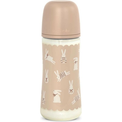 Suavinex Wonderland SX Pro Physiological Anti-Colic dojčenská fľaša Cream Bunny 360 ml