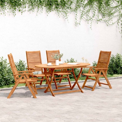 vidaXL 3214477 Polohovací zahradní židle 4 ks 56 x 72 x 107 cm masivní akácie – Hledejceny.cz