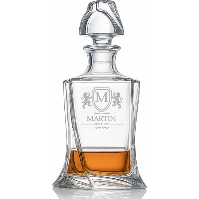 Dekorant Karafa na whisky s monogramom Quadro 770 ml